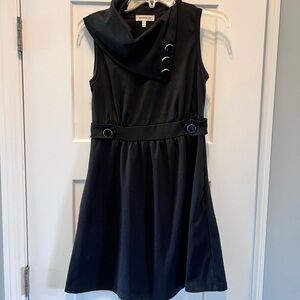 Monteau Black‎ Sleeveless Cowl Neck Dress